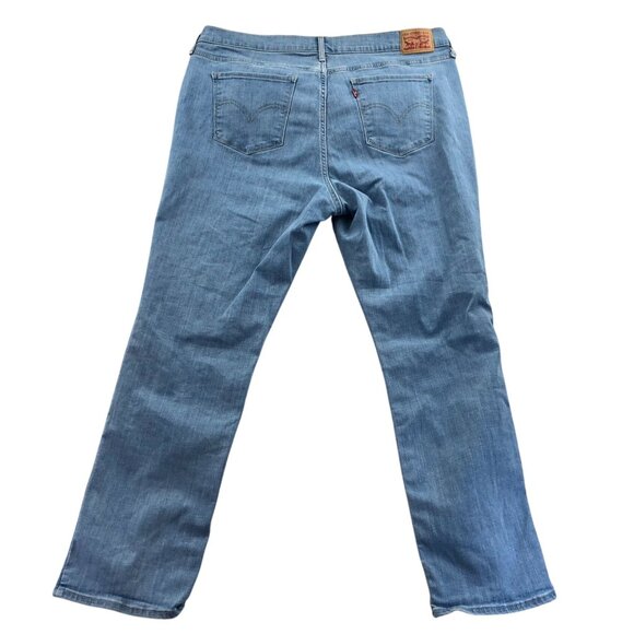 Levis Womens Jeans Sie 18W Classic Straight Leg Light Blue Denim Casual Ankle - Picture 2 of 14